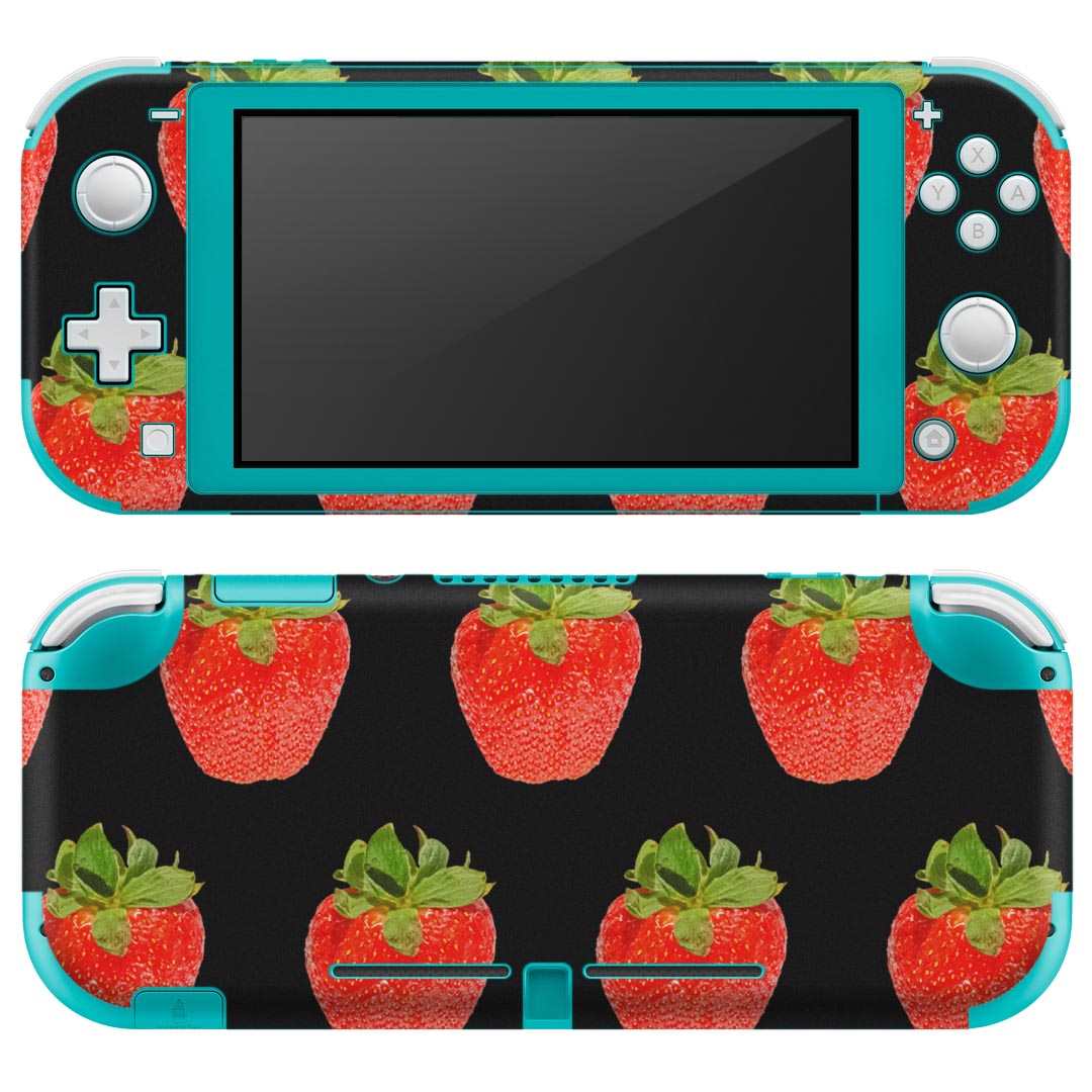 igsticker Nintendo Switch Lite 専用 デザインスキンシール 全面 ニンテンドー スイッチ ライト 専用 ゲーム機 カバー アクセサリー フィルム ステッカー エアフリー 001533 苺　果実
