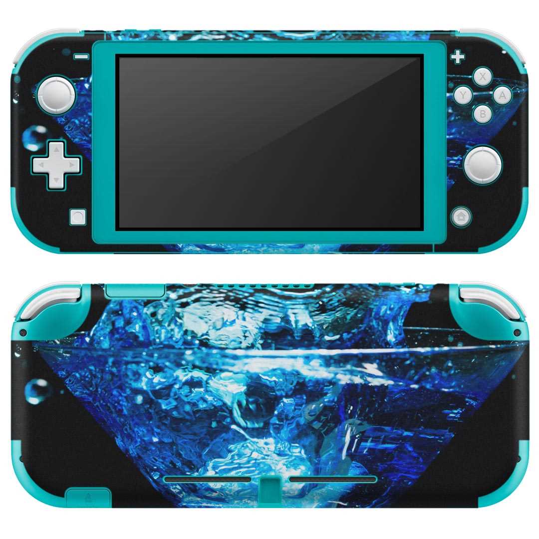 igsticker Nintendo Switch Lite 専用 デザインスキンシール 全面 ニンテンドー スイッチ ライト 専用 ゲーム機 カバー アクセサリー フィルム ステッカー エアフリー 001534 カクテル 青