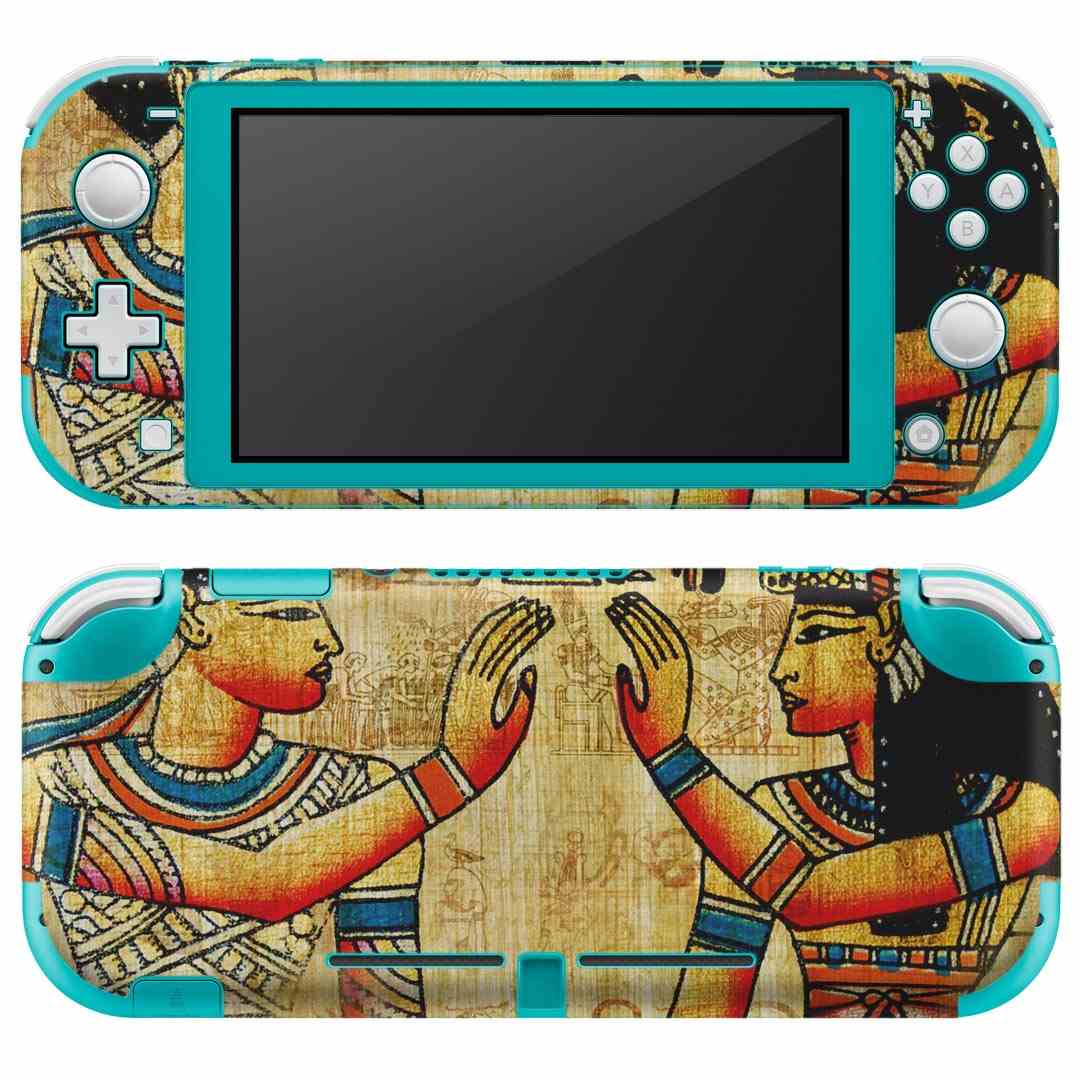 igsticker Nintendo Switch Lite 専用 デザインスキンシール 全面 ニンテンドー スイッチ ライト 専用 ゲーム機 カバー アクセサリー フィルム ステッカー エアフリー 001535 エジプト　壁画
