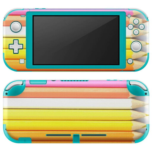 igsticker Nintendo Switch Lite 専用 デザインスキンシール 全面 ニンテンドー スイッチ ライト 専用 ゲーム機 カバー アクセサリー フィルム ステッカー エアフリー 001542 鉛筆 カラフル