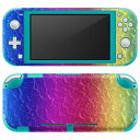 igsticker Nintendo Switch Lite 専用 デザインスキンシール 全面 ニンテンドー スイッチ ライト 専用 ゲーム機 カバー アクセサリー フィルム ステッカー エアフリー 001564 虹色 カラフル(2)