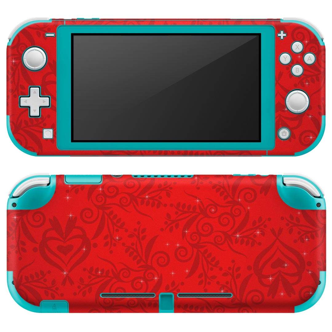 igsticker Nintendo Switch Lite 専用 デザインスキンシール 全面 ニンテンドー スイッチ ライト 専用 ゲーム機 カバー アクセサリー フィルム ステッカー エアフリー 001585 クール 冬　赤
