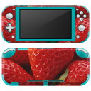 igsticker Nintendo Switch Lite 専用 デザインスキンシール 全面 ニンテンドー スイッチ ライト 専用 ゲーム機 カバー アクセサリー フィルム ステッカー エアフリー 001592 苺 果実|詳細画像