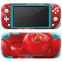 igsticker Nintendo Switch Lite 専用 デザインスキンシール 全面 ニンテンドー スイッチ ライト 専用 ゲーム機 カバー アクセサリー フィルム ステッカー エアフリー 001597 さくらんぼ 果実