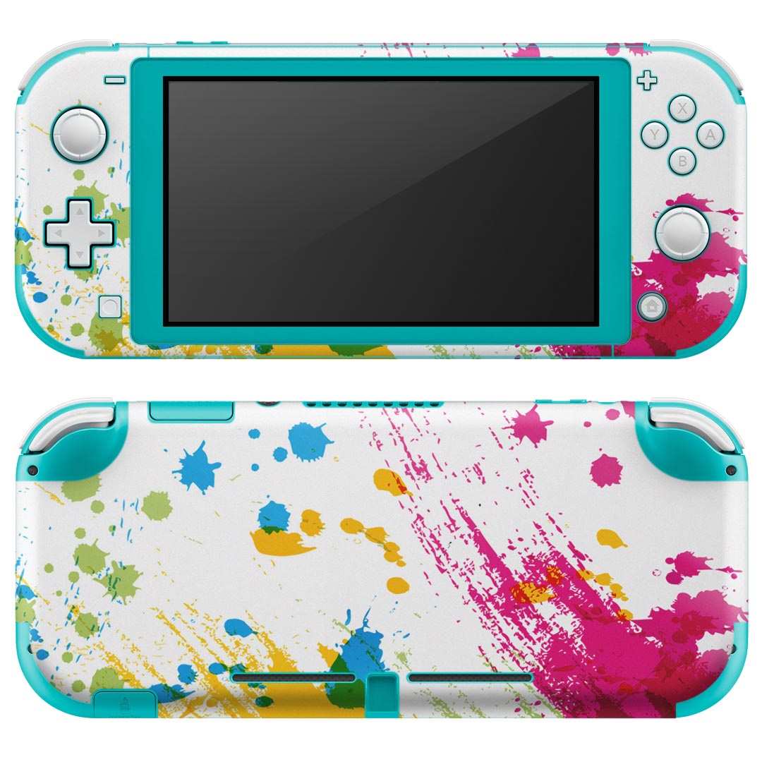 igsticker Nintendo Switch Lite 専用 デザインスキンシール 全面 ニンテンドー スイッチ ライト 専用 ゲーム機 カバー アクセサリー フィルム ステッカー エアフリー 001604 ペイント　カラフル