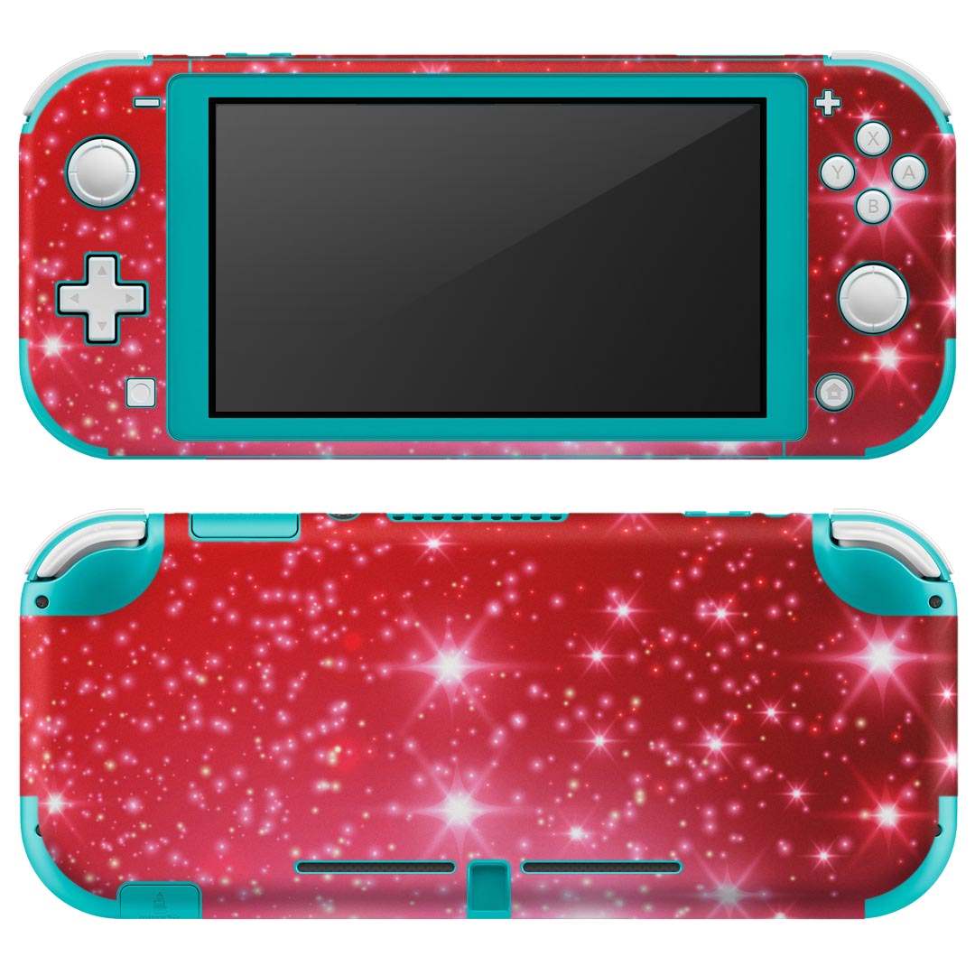 製品名 Nintendo Switch Lite専用 デザインスキンシール セット内容 Nintendo Switch Lite本体用スキンシール（裏表）各1枚 ※液晶側シールは2パーツに分かれていますニンテンドースイッチライト専用です。据え置き機のSwitch本体やJoyコンには対応していません。 商品特徴 3M社製の再剥離性シートを素材に採用し、細かな位置調整がしやすく貼り直しが容易です。また、エアフリーでもありますので気泡が簡単に逃げるので、キレイに貼ることができます。専用の業務プリンターを使い、商品画像と遜色のない美しい印刷仕上がり。 注意事項 画像はサンプルですので、ご覧の環境によっては多少色味に違いを感じる場合がございます。 イメージと違った、モニターと色味が異なるという理由での交換や返金はご対応出来かねます。スキンシールのみの販売で、ニンテンドースイッチ本体などは付属しません。シワができた場合、ドライヤーなどで軽く温め、外側に向けてシワを伸ばすように貼ってください。初回貼付時の位置調整や貼り直しは可能ですが、しっかりと押し付けて接着させた後の再剥離、再利用は保証しておりません。また接着部に油分や汚れが付着しますと角の部分は剥がれやすくなりますので、貼付時はあまり触れないようにご注意ください。無地のセミグロスシートにデザインをプリントした商品で、デコなどの加工はございません。 凹凸や光沢があるように見えたり布地や金属を素材にしたように見える商品もありますが、デザインの図版によるものです。印刷時に微妙な画像のズレが生じる場合がございます。ご注文後に1点1点制作する受注生産品の為、不良品以外のご返品や交換は固くお断りします。 商品発送 完全受注生産のハンドメイド商品となりますので、既製品と比べて発送までお時間を頂いています。 基本的に決済確認後2?3営業日、最大で10営業日での発送となります。繁忙期や休業日明けの場合はさらに時間がかかる場合があります。 その際には別途メールにてご連絡致します。メール便の場合、発送日から到着までに2?4日ほどかかる場合が多く、紛失などの保障もご対応できかねます。あらかじめご了承下さい。