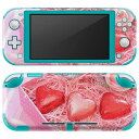 igsticker Nintendo Switch Lite 専用 デザインスキンシール 全面 ニンテンドー スイッチ ライト 専用 ゲーム機 カバー アクセサリー フィルム ステッカー エアフリー 001621 ハート チョコ(2)
