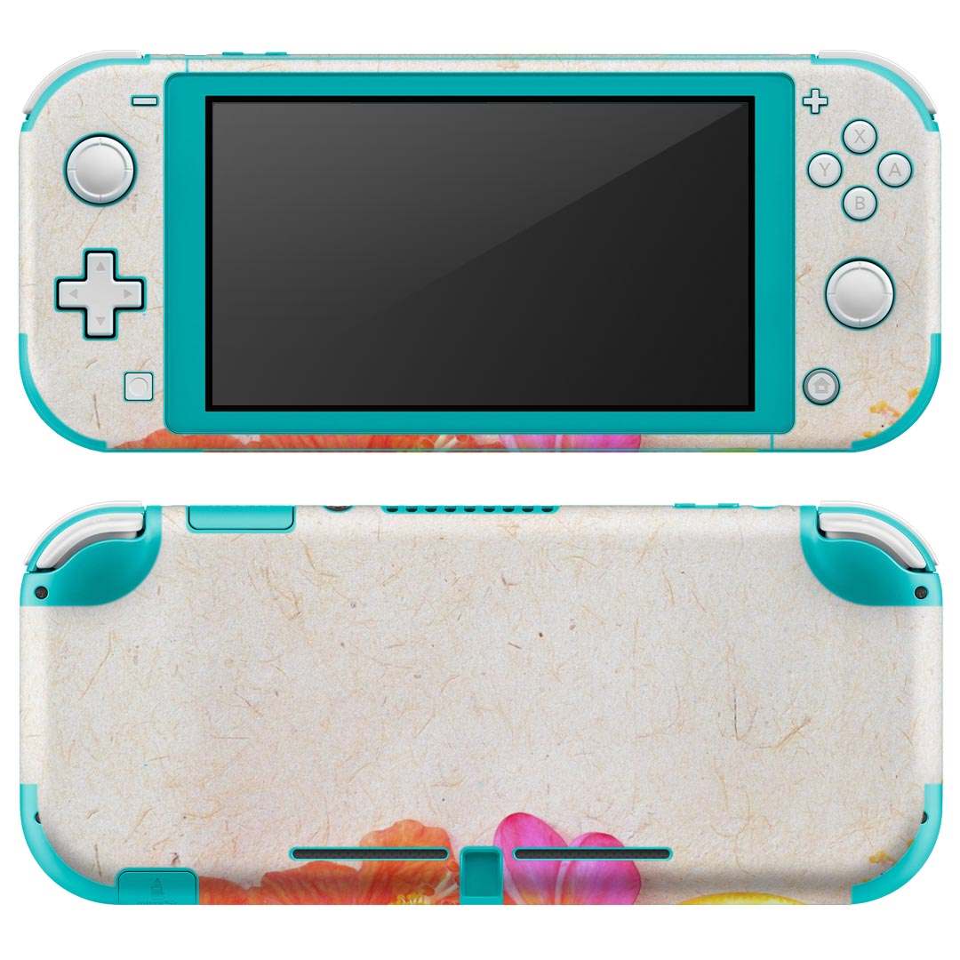 igsticker Nintendo Switch Lite 専用 デザインスキンシール 全面 ニンテンドー スイッチ ライト 専用 ゲーム機 カバー アクセサリー フィルム ステッカー エアフリー 001637 ハイビスカス 南国