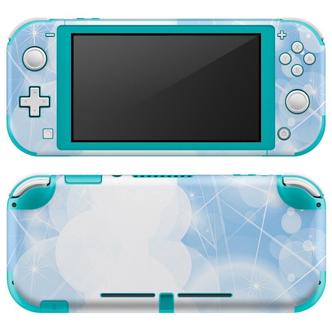 igsticker Nintendo Switch Lite 専用 デザインスキンシール 全面 ニンテンドー スイッチ ライト 専用 ゲーム機 カバー アクセサリー フィルム ステッカー エアフリー 001760 キラキラ　雲