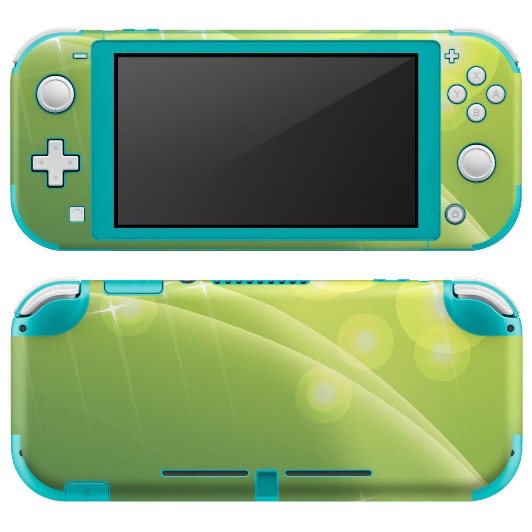 igsticker Nintendo Switch Lite 専用 デザインスキンシール 全面 ニンテンドー スイッチ ライト 専用 ゲーム機 カバー アクセサリー フィルム ステッカー エアフリー 001784 シンプル　緑