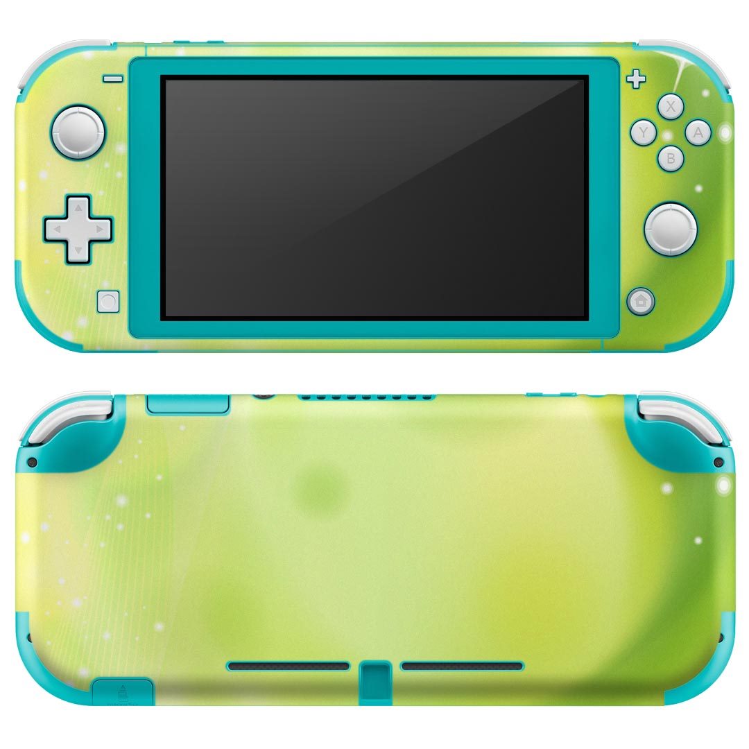 製品名 Nintendo Switch Lite専用 デザインスキンシール セット内容 Nintendo Switch Lite本体用スキンシール（裏表）各1枚 ※液晶側シールは2パーツに分かれていますニンテンドースイッチライト専用です。据え置き機のSwitch本体やJoyコンには対応していません。 商品特徴 3M社製の再剥離性シートを素材に採用し、細かな位置調整がしやすく貼り直しが容易です。また、エアフリーでもありますので気泡が簡単に逃げるので、キレイに貼ることができます。専用の業務プリンターを使い、商品画像と遜色のない美しい印刷仕上がり。 注意事項 画像はサンプルですので、ご覧の環境によっては多少色味に違いを感じる場合がございます。 イメージと違った、モニターと色味が異なるという理由での交換や返金はご対応出来かねます。スキンシールのみの販売で、ニンテンドースイッチ本体などは付属しません。シワができた場合、ドライヤーなどで軽く温め、外側に向けてシワを伸ばすように貼ってください。初回貼付時の位置調整や貼り直しは可能ですが、しっかりと押し付けて接着させた後の再剥離、再利用は保証しておりません。また接着部に油分や汚れが付着しますと角の部分は剥がれやすくなりますので、貼付時はあまり触れないようにご注意ください。無地のセミグロスシートにデザインをプリントした商品で、デコなどの加工はございません。 凹凸や光沢があるように見えたり布地や金属を素材にしたように見える商品もありますが、デザインの図版によるものです。印刷時に微妙な画像のズレが生じる場合がございます。ご注文後に1点1点制作する受注生産品の為、不良品以外のご返品や交換は固くお断りします。 商品発送 完全受注生産のハンドメイド商品となりますので、既製品と比べて発送までお時間を頂いています。 基本的に決済確認後2?3営業日、最大で10営業日での発送となります。繁忙期や休業日明けの場合はさらに時間がかかる場合があります。 その際には別途メールにてご連絡致します。メール便の場合、発送日から到着までに2?4日ほどかかる場合が多く、紛失などの保障もご対応できかねます。あらかじめご了承下さい。