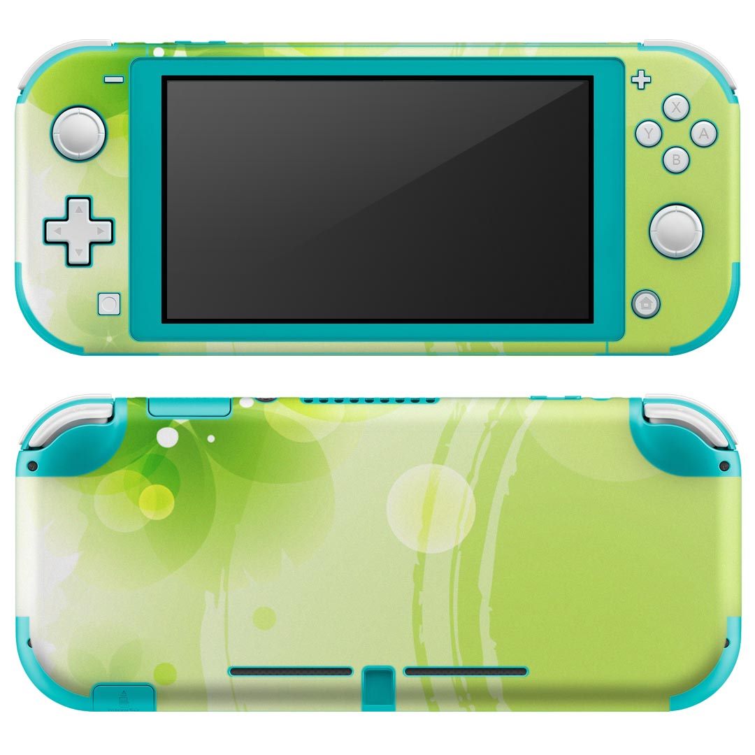 igsticker Nintendo Switch Lite 専用 デザインスキンシール 全面 ニンテンドー スイッチ ライト 専用 ゲーム機 カバー アクセサリー フィルム ステッカー エアフリー 001800 花　　緑