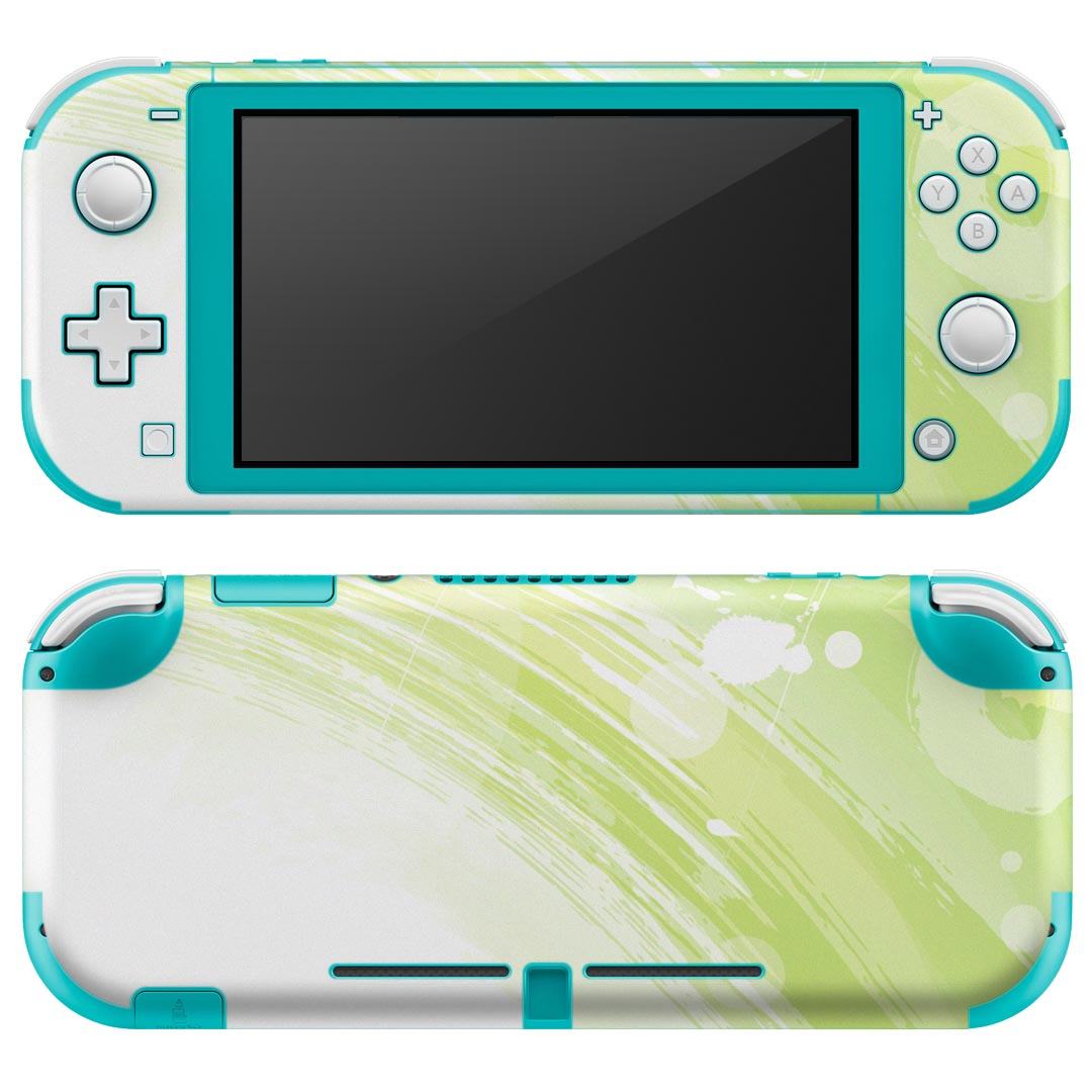 製品名 Nintendo Switch Lite専用 デザインスキンシール セット内容 Nintendo Switch Lite本体用スキンシール（裏表）各1枚 ※液晶側シールは2パーツに分かれていますニンテンドースイッチライト専用です。据え置き機のSwitch本体やJoyコンには対応していません。 商品特徴 3M社製の再剥離性シートを素材に採用し、細かな位置調整がしやすく貼り直しが容易です。また、エアフリーでもありますので気泡が簡単に逃げるので、キレイに貼ることができます。専用の業務プリンターを使い、商品画像と遜色のない美しい印刷仕上がり。 注意事項 画像はサンプルですので、ご覧の環境によっては多少色味に違いを感じる場合がございます。 イメージと違った、モニターと色味が異なるという理由での交換や返金はご対応出来かねます。スキンシールのみの販売で、ニンテンドースイッチ本体などは付属しません。シワができた場合、ドライヤーなどで軽く温め、外側に向けてシワを伸ばすように貼ってください。初回貼付時の位置調整や貼り直しは可能ですが、しっかりと押し付けて接着させた後の再剥離、再利用は保証しておりません。また接着部に油分や汚れが付着しますと角の部分は剥がれやすくなりますので、貼付時はあまり触れないようにご注意ください。無地のセミグロスシートにデザインをプリントした商品で、デコなどの加工はございません。 凹凸や光沢があるように見えたり布地や金属を素材にしたように見える商品もありますが、デザインの図版によるものです。印刷時に微妙な画像のズレが生じる場合がございます。ご注文後に1点1点制作する受注生産品の為、不良品以外のご返品や交換は固くお断りします。 商品発送 完全受注生産のハンドメイド商品となりますので、既製品と比べて発送までお時間を頂いています。 基本的に決済確認後2?3営業日、最大で10営業日での発送となります。繁忙期や休業日明けの場合はさらに時間がかかる場合があります。 その際には別途メールにてご連絡致します。メール便の場合、発送日から到着までに2?4日ほどかかる場合が多く、紛失などの保障もご対応できかねます。あらかじめご了承下さい。