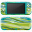 igsticker Nintendo Switch Lite 専用 デザインスキンシール 全面 ニンテンドー スイッチ ライト 専用 ゲーム機 カバー アクセサリー フィルム ステッカー エアフリー 001834 シンプル　模様　緑　青