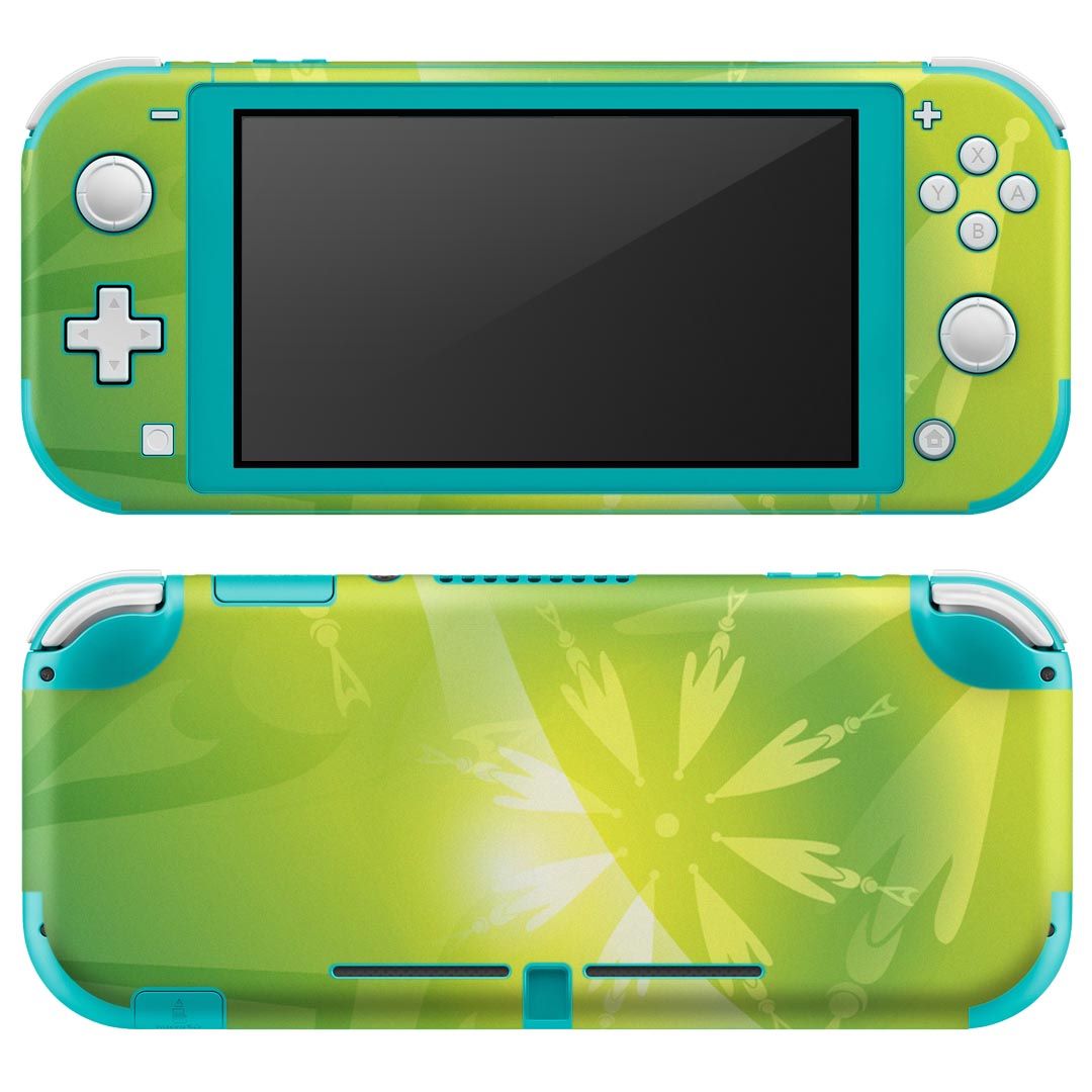 igsticker Nintendo Switch Lite 専用 デザインスキンシール 全面 ニンテンドー スイッチ ライト 専用 ゲーム機 カバー アクセサリー フィルム ステッカー エアフリー 001854 花　　緑