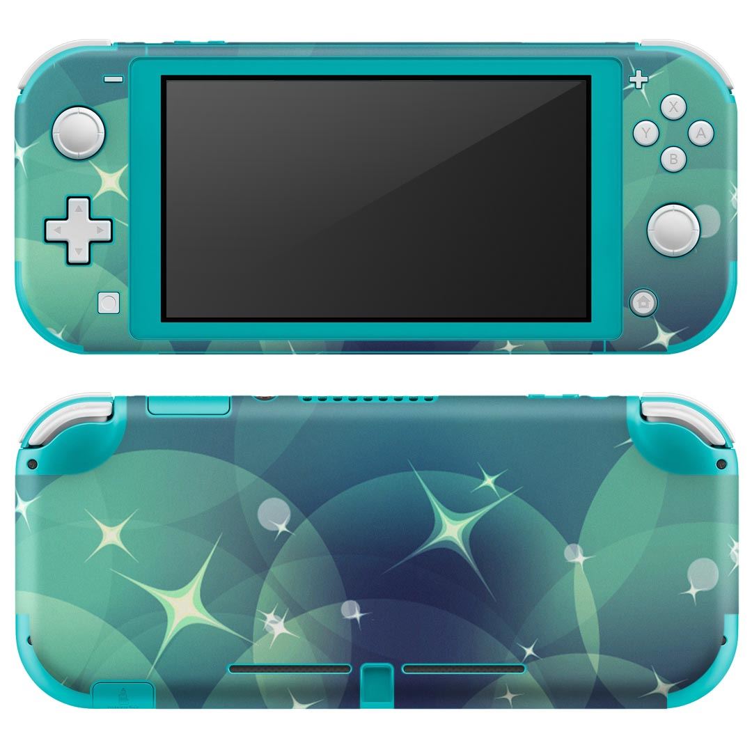 igsticker Nintendo Switch Lite 専用 デザインスキンシール 全面 ニンテンドー スイッチ ライト 専用 ゲーム機 カバー アクセサリー フィルム ステッカー エアフリー 001873 クール シンプル　緑