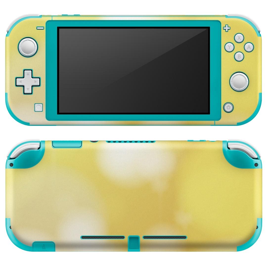 igsticker Nintendo Switch Lite 専用 デザインスキンシール 全面 ニンテンドー スイッチ ライト 専用 ゲーム機 カバー アクセサリー フィルム ステッカー エアフリー 001876 シンプル 黄色