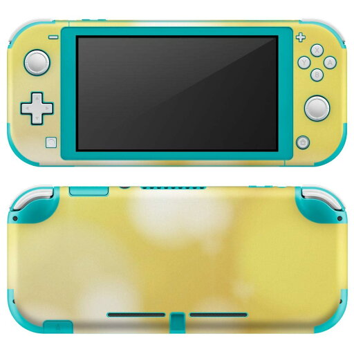 igsticker Nintendo Switch Lite 専用 デザインスキンシール 全面 ニンテンドー スイッチ ライト 専用 ゲーム機 カバー アクセサリー フィルム ステッカー エアフリー 001876 シンプル 黄色