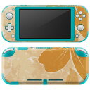 igsticker Nintendo Switch Lite 専用 デザインスキンシール 全面 ニンテンドー スイッチ ライト 専用 ゲーム機 カバー アクセサリー フィルム ステッカー エアフリー 001881 花 オレンジ(2)