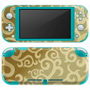 igsticker Nintendo Switch Lite 専用 デザインスキンシール 全面 ニンテンドー スイッチ ライト 専用 ゲーム機 カバー アクセサリー フィルム ステッカー エアフリー 001882 模様 シンプル ゴールド(2)
