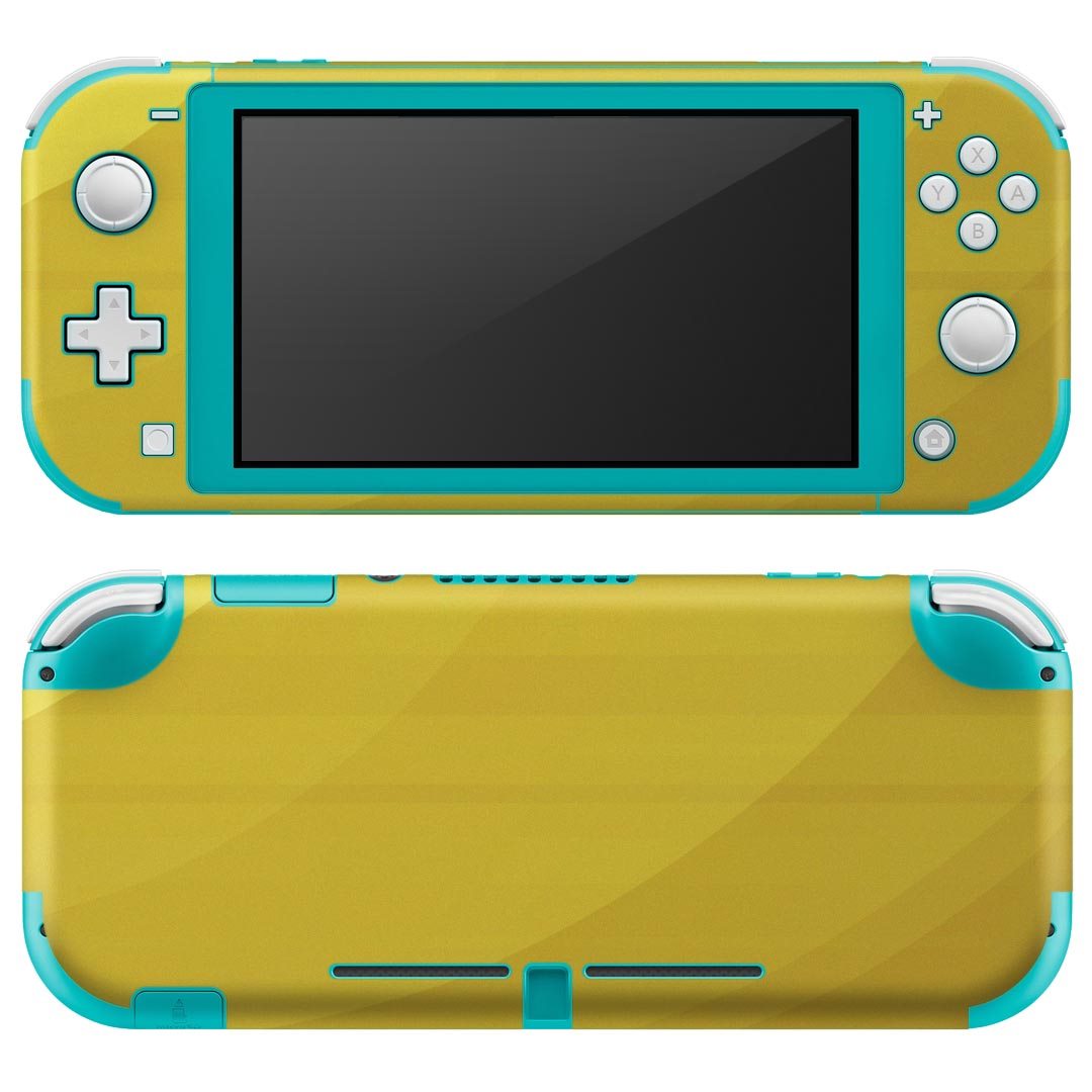 igsticker Nintendo Switch Lite 専用 デザインスキンシール 全面 ニンテンドー スイッチ ライト 専用 ゲーム機 カバー アクセサリー フィルム ステッカー エアフリー 001892 シンプル　黄色
