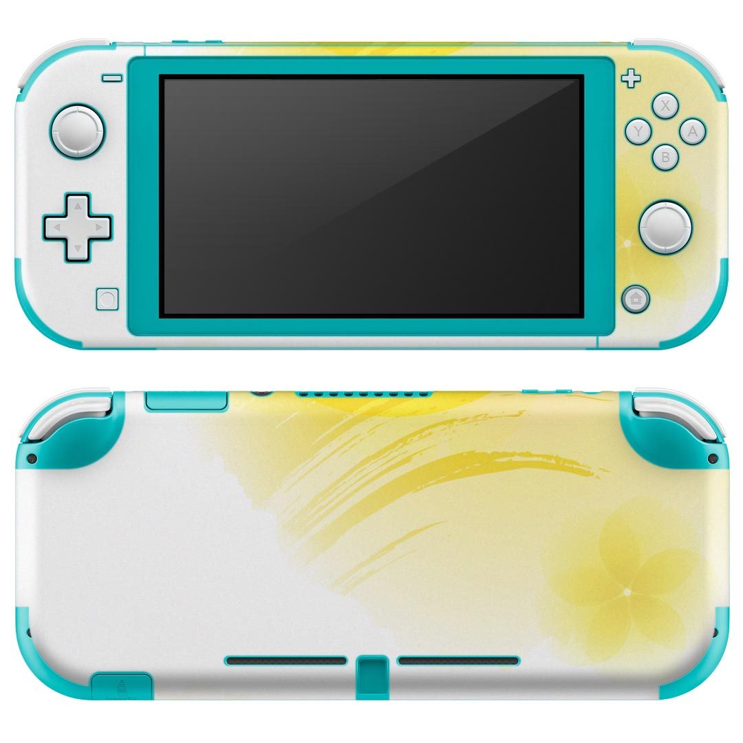 製品名 Nintendo Switch Lite専用 デザインスキンシール セット内容 Nintendo Switch Lite本体用スキンシール（裏表）各1枚 ※液晶側シールは2パーツに分かれていますニンテンドースイッチライト専用です。据え置き機のSwitch本体やJoyコンには対応していません。 商品特徴 3M社製の再剥離性シートを素材に採用し、細かな位置調整がしやすく貼り直しが容易です。また、エアフリーでもありますので気泡が簡単に逃げるので、キレイに貼ることができます。専用の業務プリンターを使い、商品画像と遜色のない美しい印刷仕上がり。 注意事項 画像はサンプルですので、ご覧の環境によっては多少色味に違いを感じる場合がございます。 イメージと違った、モニターと色味が異なるという理由での交換や返金はご対応出来かねます。スキンシールのみの販売で、ニンテンドースイッチ本体などは付属しません。シワができた場合、ドライヤーなどで軽く温め、外側に向けてシワを伸ばすように貼ってください。初回貼付時の位置調整や貼り直しは可能ですが、しっかりと押し付けて接着させた後の再剥離、再利用は保証しておりません。また接着部に油分や汚れが付着しますと角の部分は剥がれやすくなりますので、貼付時はあまり触れないようにご注意ください。無地のセミグロスシートにデザインをプリントした商品で、デコなどの加工はございません。 凹凸や光沢があるように見えたり布地や金属を素材にしたように見える商品もありますが、デザインの図版によるものです。印刷時に微妙な画像のズレが生じる場合がございます。ご注文後に1点1点制作する受注生産品の為、不良品以外のご返品や交換は固くお断りします。 商品発送 完全受注生産のハンドメイド商品となりますので、既製品と比べて発送までお時間を頂いています。 基本的に決済確認後2?3営業日、最大で10営業日での発送となります。繁忙期や休業日明けの場合はさらに時間がかかる場合があります。 その際には別途メールにてご連絡致します。メール便の場合、発送日から到着までに2?4日ほどかかる場合が多く、紛失などの保障もご対応できかねます。あらかじめご了承下さい。