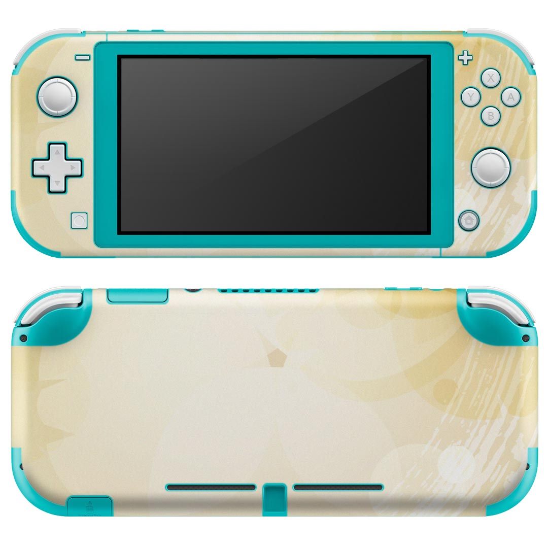 igsticker Nintendo Switch Lite 専用 デザインスキンシール 全面 ニンテンドー スイッチ ライト 専用 ゲーム機 カバー アクセサリー フィルム ステッカー エアフリー 001906 シンプル　黄色　花