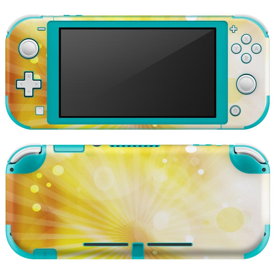 igsticker Nintendo Switch Lite 専用 デザインスキンシール 全面 ニンテンドー スイッチ ライト 専用 ゲーム機 カバー アクセサリー フィルム ステッカー エアフリー 001918 シンプル　黄色