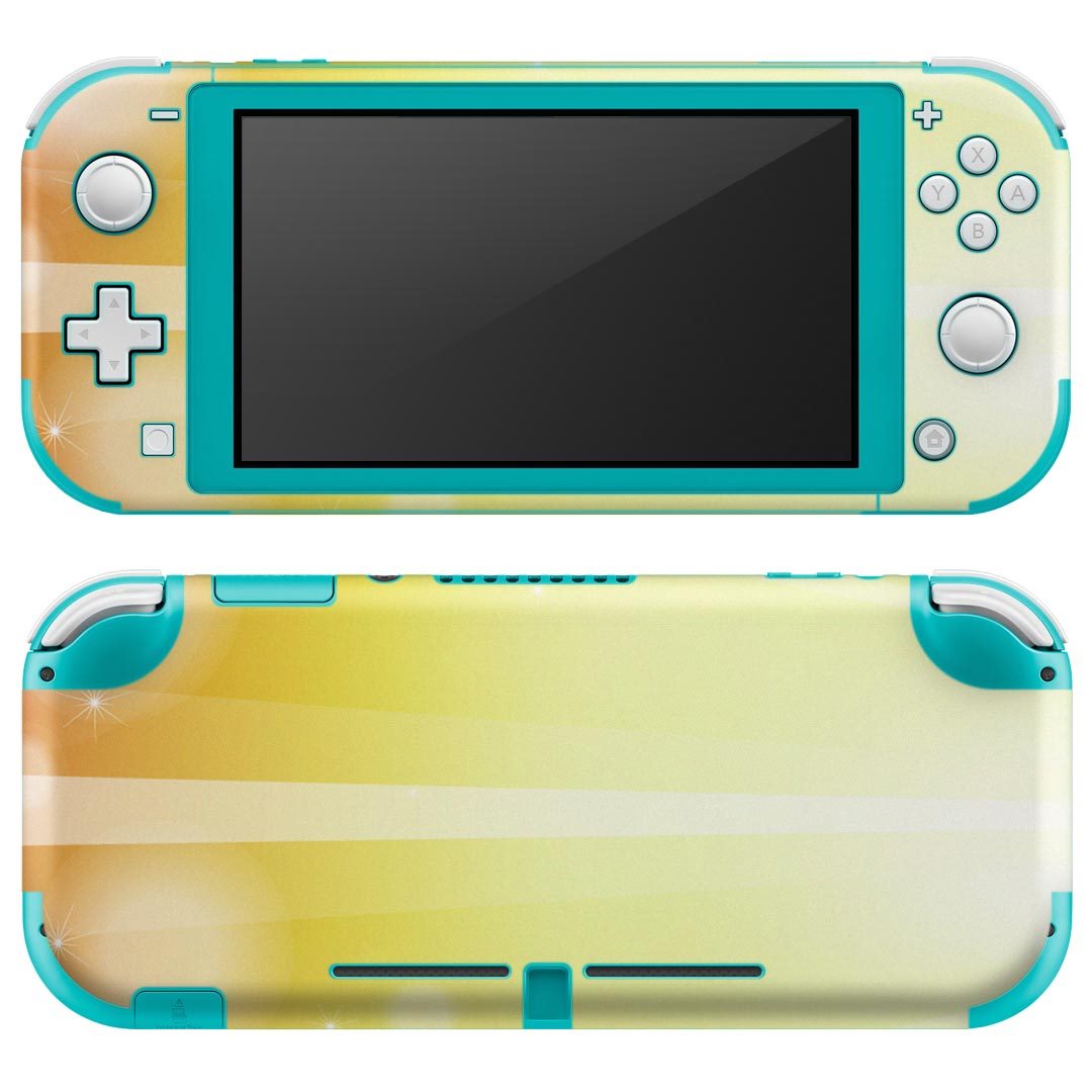 igsticker Nintendo Switch Lite 専用 デザインスキンシール 全面 ニンテンドー スイッチ ライト 専用 ゲーム機 カバー アクセサリー フィルム ステッカー エアフリー 001937 シンプル 黄色 オレンジ