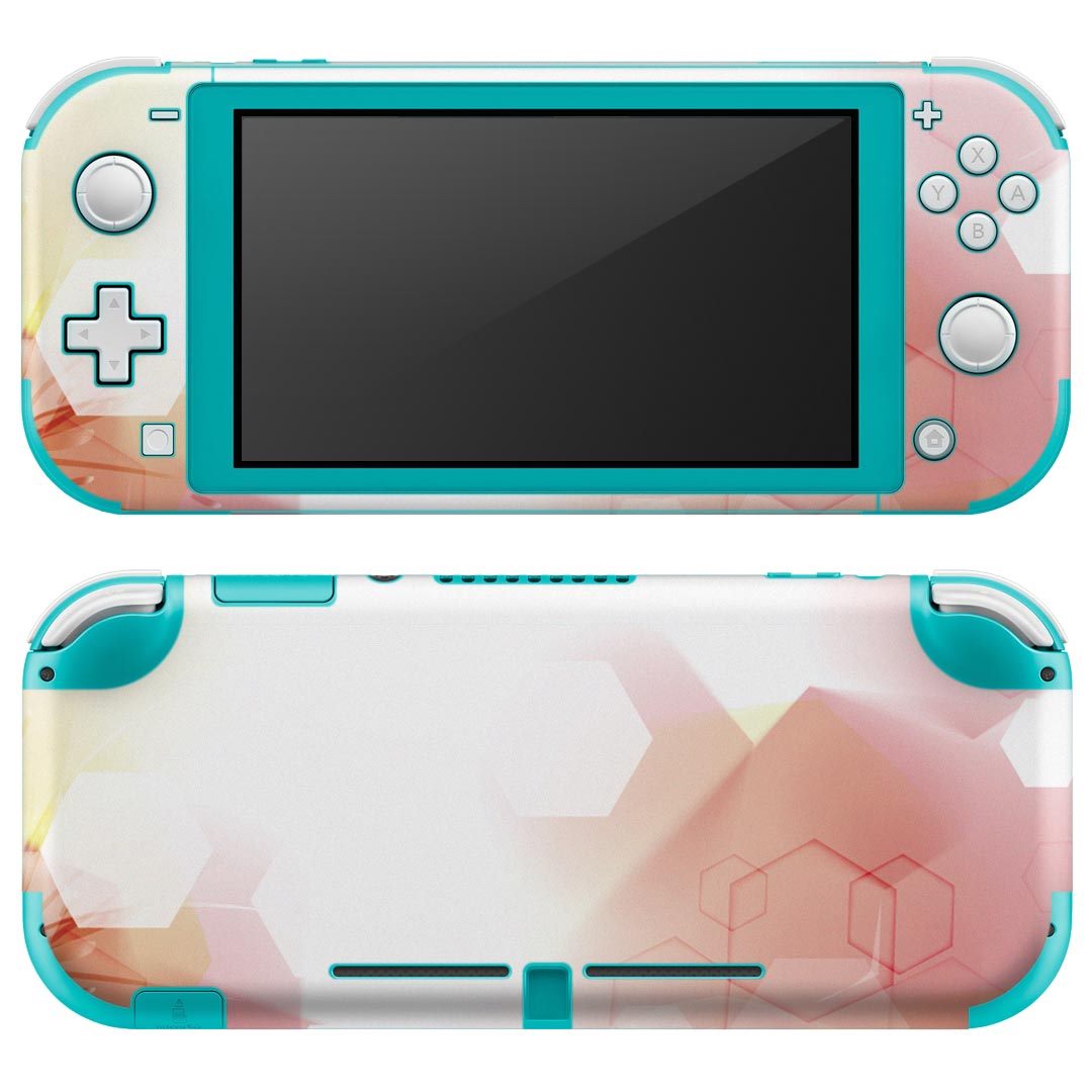 igsticker Nintendo Switch Lite 専用 デザインスキンシール 全面 ニンテンドー スイッチ ライト 専用 ゲーム機 カバー アクセサリー フィルム ステッカー エアフリー 001981 花　　ピンク