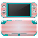 igsticker Nintendo Switch Lite 専用 デザインスキンシール 全面 ニンテンドー スイッチ ライト 専用 ゲーム機 カバー アクセサリー フィルム ステッカー エアフリー 001986 シンプル　ピンク