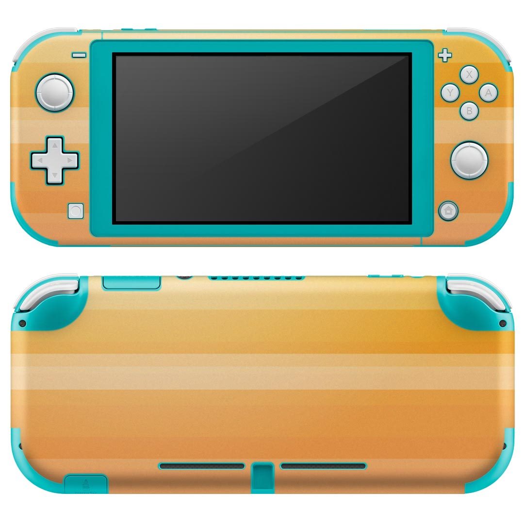 製品名 Nintendo Switch Lite専用 デザインスキンシール セット内容 Nintendo Switch Lite本体用スキンシール（裏表）各1枚 ※液晶側シールは2パーツに分かれていますニンテンドースイッチライト専用です。据え置き機のSwitch本体やJoyコンには対応していません。 商品特徴 3M社製の再剥離性シートを素材に採用し、細かな位置調整がしやすく貼り直しが容易です。また、エアフリーでもありますので気泡が簡単に逃げるので、キレイに貼ることができます。専用の業務プリンターを使い、商品画像と遜色のない美しい印刷仕上がり。 注意事項 画像はサンプルですので、ご覧の環境によっては多少色味に違いを感じる場合がございます。 イメージと違った、モニターと色味が異なるという理由での交換や返金はご対応出来かねます。スキンシールのみの販売で、ニンテンドースイッチ本体などは付属しません。シワができた場合、ドライヤーなどで軽く温め、外側に向けてシワを伸ばすように貼ってください。初回貼付時の位置調整や貼り直しは可能ですが、しっかりと押し付けて接着させた後の再剥離、再利用は保証しておりません。また接着部に油分や汚れが付着しますと角の部分は剥がれやすくなりますので、貼付時はあまり触れないようにご注意ください。無地のセミグロスシートにデザインをプリントした商品で、デコなどの加工はございません。 凹凸や光沢があるように見えたり布地や金属を素材にしたように見える商品もありますが、デザインの図版によるものです。印刷時に微妙な画像のズレが生じる場合がございます。ご注文後に1点1点制作する受注生産品の為、不良品以外のご返品や交換は固くお断りします。 商品発送 完全受注生産のハンドメイド商品となりますので、既製品と比べて発送までお時間を頂いています。 基本的に決済確認後2?3営業日、最大で10営業日での発送となります。繁忙期や休業日明けの場合はさらに時間がかかる場合があります。 その際には別途メールにてご連絡致します。メール便の場合、発送日から到着までに2?4日ほどかかる場合が多く、紛失などの保障もご対応できかねます。あらかじめご了承下さい。