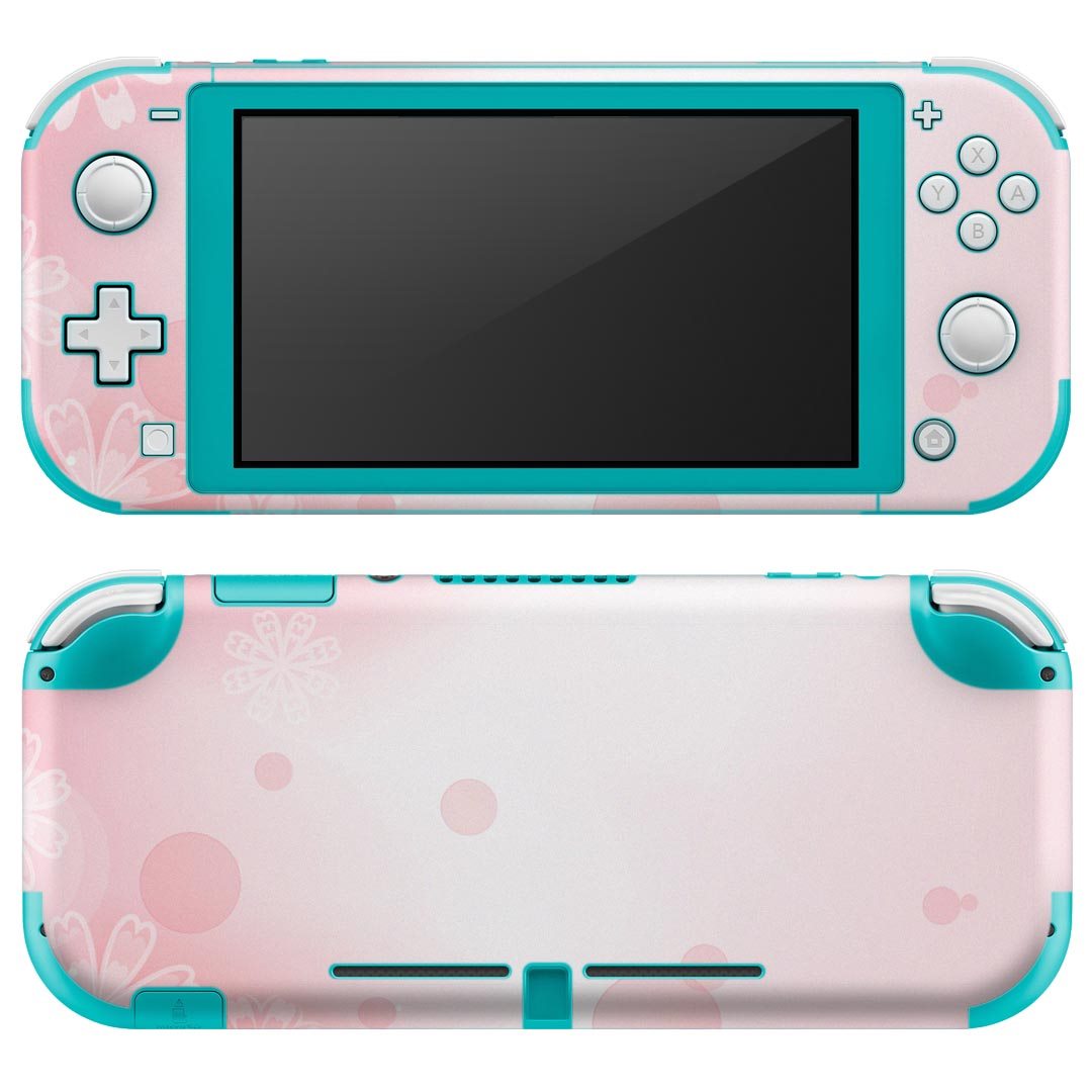 igsticker Nintendo Switch Lite 専用 デザインスキンシール 全面 ニンテンドー スイッチ ライト 専用 ゲーム機 カバー アクセサリー フィルム ステッカー エアフリー 001997 花 ピンク