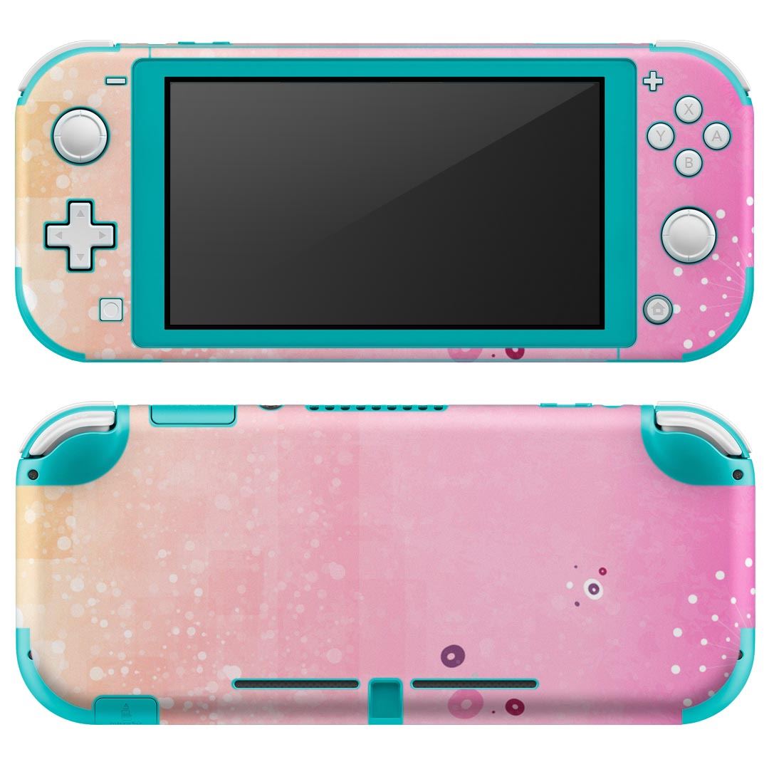 igsticker Nintendo Switch Lite 専用 デザインスキンシール 全面 ニンテンドー スイッチ ライト 専用 ゲーム機 カバー アクセサリー フィルム ステッカー エアフリー 001998 花　　ピンク