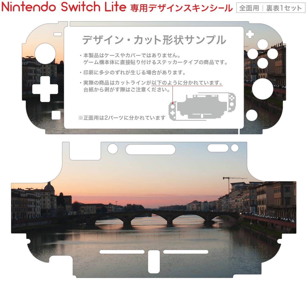 スマコレのigsticker Nintendo Switch Lite 専用 デザインスキンシール 全面 ニンテンドー スイッチ ライト 専用 ゲーム機 カバー アクセサリー フィルム ステッカー エアフリー 003293 クール 外国　写真　景色　風景｜アングル2