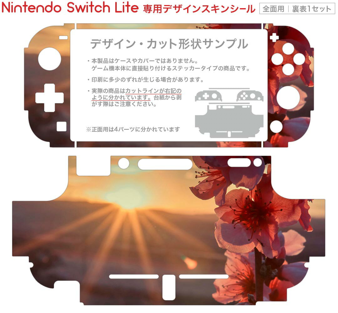 igsticker Nintendo Switch Lite 専用 デザインスキンシール 全面 ニンテンドー スイッチ ライト 専用 ゲーム機 カバー アクセサリー フィルム ステッカー エアフリー 023363 花　フラワー　景色　写真