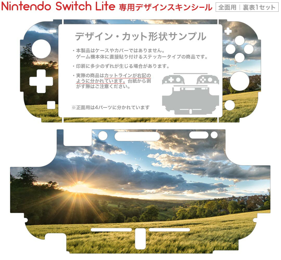 igsticker Nintendo Switch Lite 専用 デザインスキンシール 全面 ニンテンドー スイッチ ライト 専用 ゲーム機 カバー アクセサリー フィルム ステッカー エアフリー 023861 景色　自然　写真