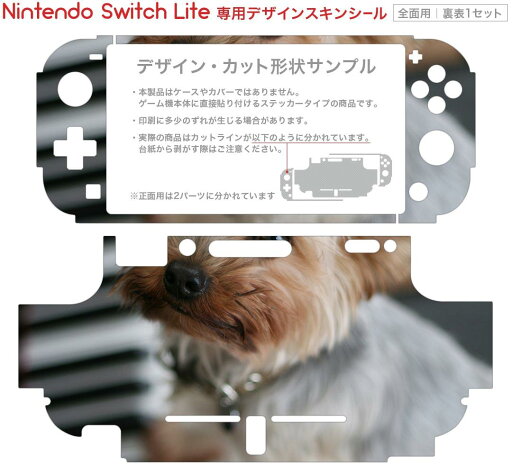 igsticker Nintendo Switch Lite 専用 デザインスキンシール 全面 ニンテンドー スイッチ ライト 専用 ゲーム機 カバー アクセサリー フィルム ステッカー エアフリー 004565 犬 写真 ピアノ