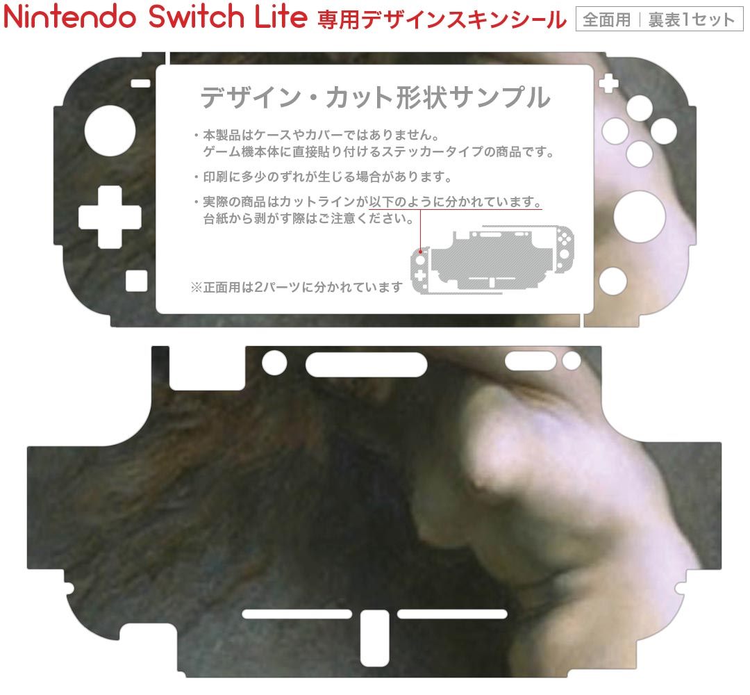 スマコレのigsticker Nintendo Switch Lite 専用 デザインスキンシール 全面 ニンテンドー スイッチ ライト 専用 ゲーム機 カバー アクセサリー フィルム ステッカー エアフリー 011458 イラスト　人物　絵画｜アングル2