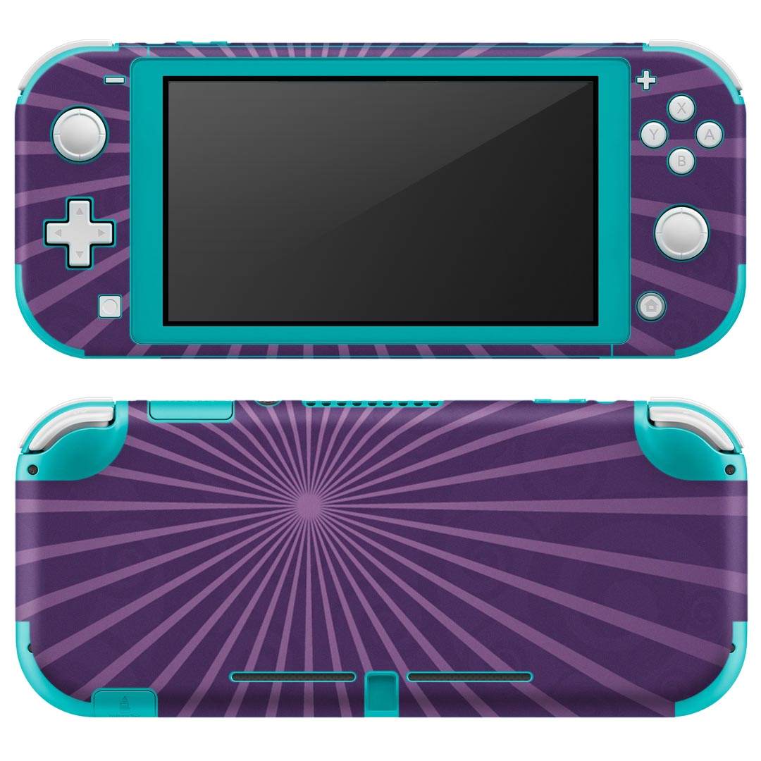igsticker Nintendo Switch Lite 専用 デザインスキンシール 全面 ニンテンドー スイッチ ライト 専用 ゲーム機 カバー アクセサリー フィルム ステッカー エアフリー 002025 シンプル　紫