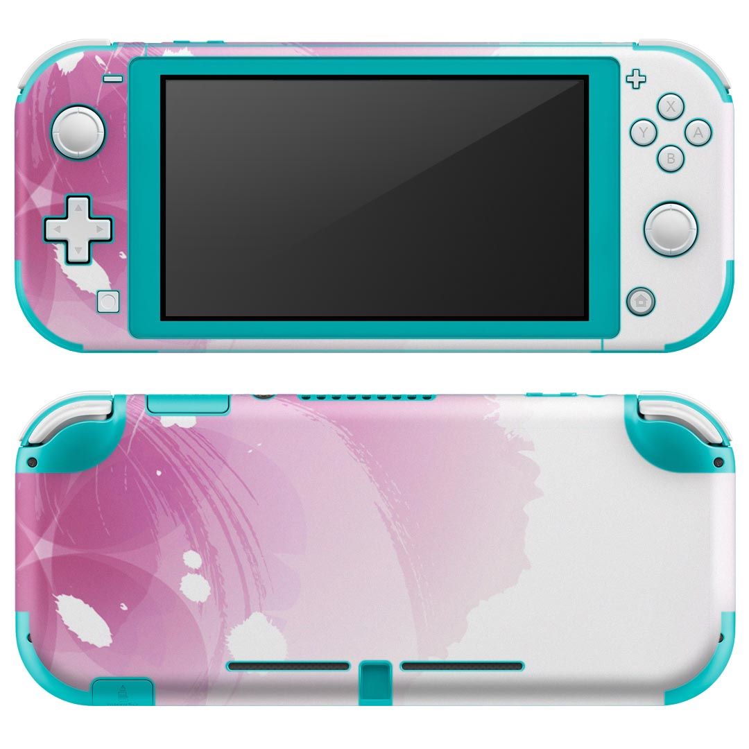 igsticker Nintendo Switch Lite 専用 デザインスキンシール 全面 ニンテンドー スイッチ ライト 専用 ゲーム機 カバー アクセサリー フィルム ステッカー エアフリー 002036 花　　ピンク