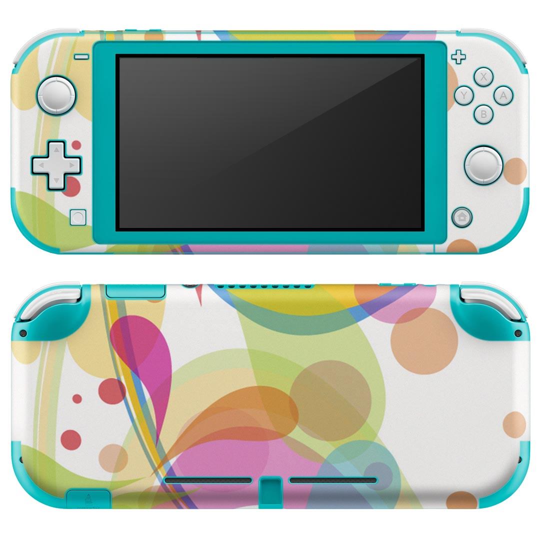igsticker Nintendo Switch Lite 専用 デザインスキンシール 全面 ニンテンドー スイッチ ライト 専用 ゲーム機 カバー アクセサリー フィルム ステッカー エアフリー 002064 カラフル　シンプル