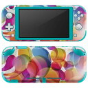 igsticker Nintendo Switch Lite 専用 デザインスキンシール 全面 ニンテンドー スイッチ ライト 専用 ゲーム機 カバー アクセサリー フィルム ステッカー エアフリー 002088 花 カラフル(2)