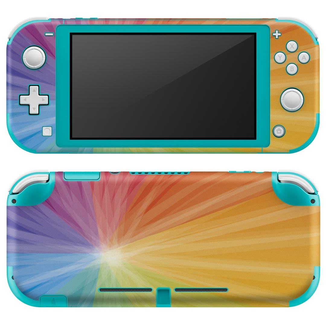 igsticker Nintendo Switch Lite 専用 デザインスキンシール 全面 ニンテンドー スイッチ ライト 専用 ゲーム機 カバー アクセサリー フィルム ステッカー エアフリー 002093 カラフル　シンプル