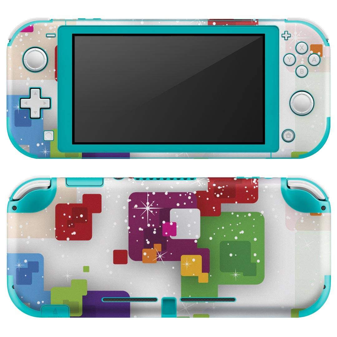 igsticker Nintendo Switch Lite 専用 デザインスキンシール 全面 ニンテンドー スイッチ ライト 専用 ゲーム機 カバー アクセサリー フィルム ステッカー エアフリー 002128 カラフル　キラキラ