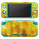 igsticker Nintendo Switch Lite 専用 デザインスキンシール 全面 ニンテンドー スイッチ ライト 専用 ゲーム機 カバー アクセサリー フィルム ステッカー エアフリー 002137 オレンジ　キラキラ