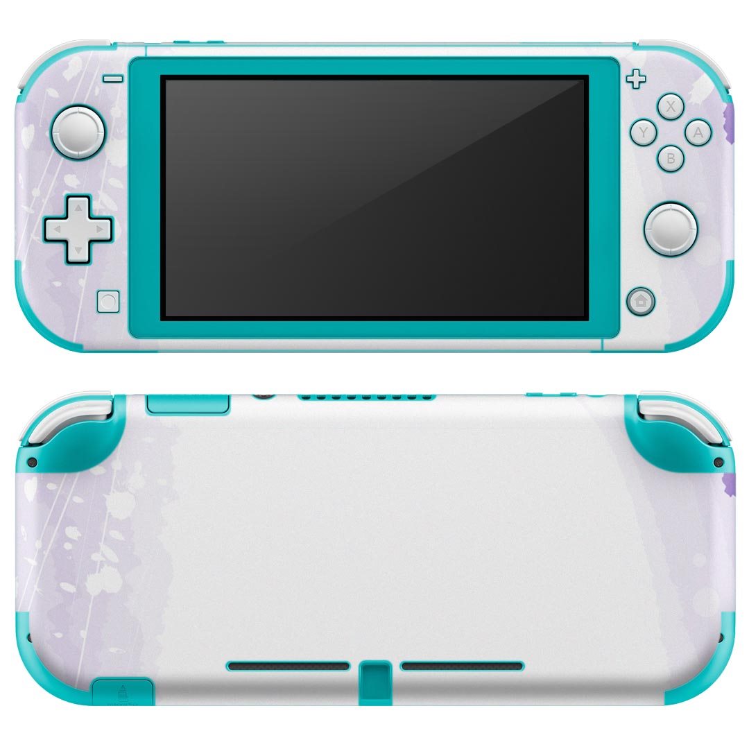 igsticker Nintendo Switch Lite 専用 デザインスキンシール 全面 ニンテンドー スイッチ ライト 専用 ゲーム機 カバー アクセサリー フィルム ステッカー エアフリー 002143 シンプル 紫