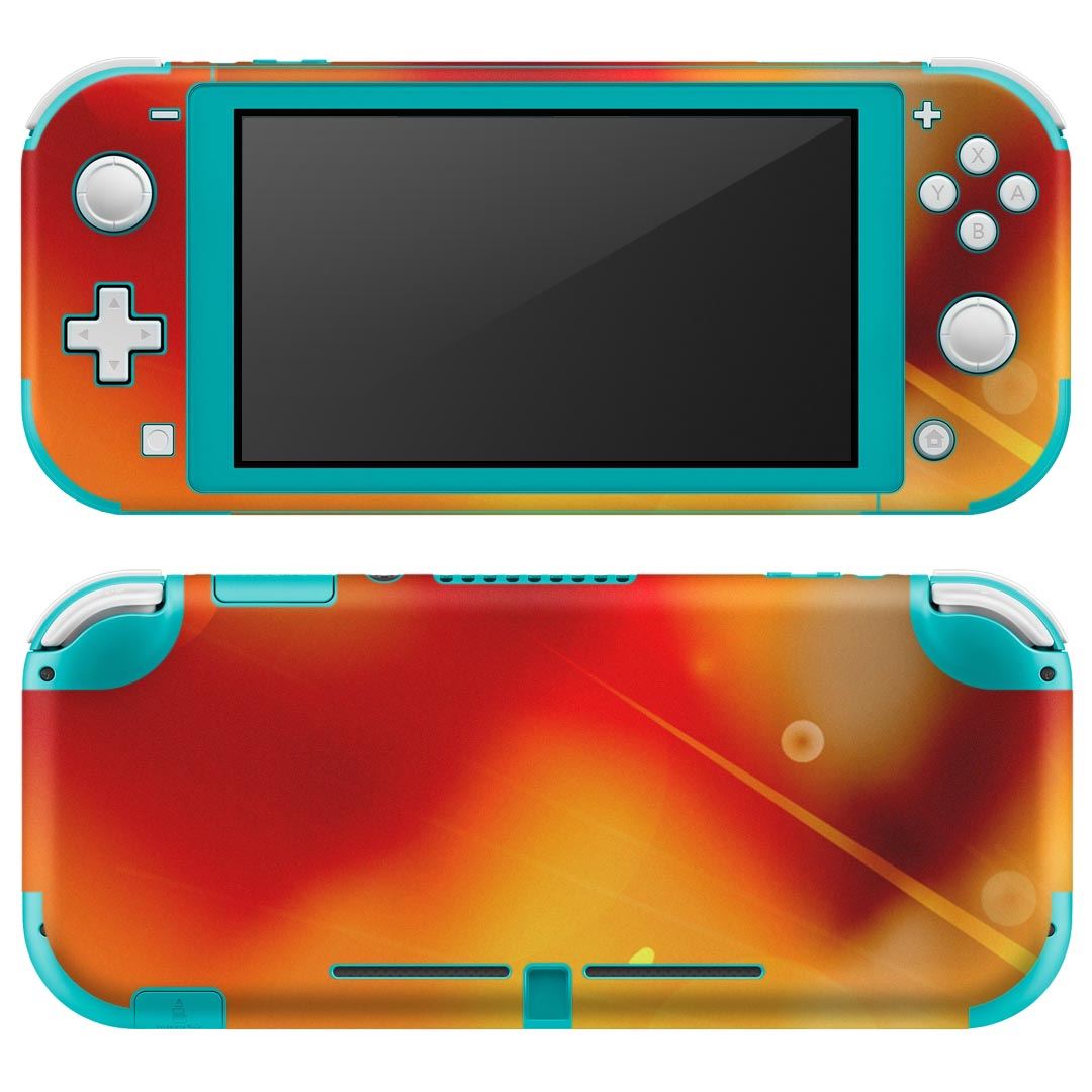 igsticker Nintendo Switch Lite 専用 デザインスキンシール 全面 ニンテンドー スイッチ ライト 専用 ゲーム機 カバー アクセサリー フィルム ステッカー エアフリー 002162 シンプル　オレンジ