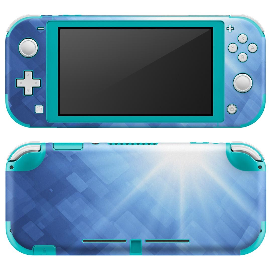 igsticker Nintendo Switch Lite 専用 デザインスキンシール 全面 ニンテンドー スイッチ ライト 専用 ゲーム機 カバー アクセサリー フィルム ステッカー エアフリー 002217 シンプル 模様 青