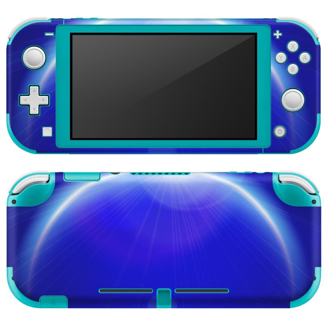 igsticker Nintendo Switch Lite 専用 デザインスキンシール 全面 ニンテンドー スイッチ ライト 専用 ゲーム機 カバー アクセサリー フィルム ステッカー エアフリー 002218 宇宙 青 シンプル